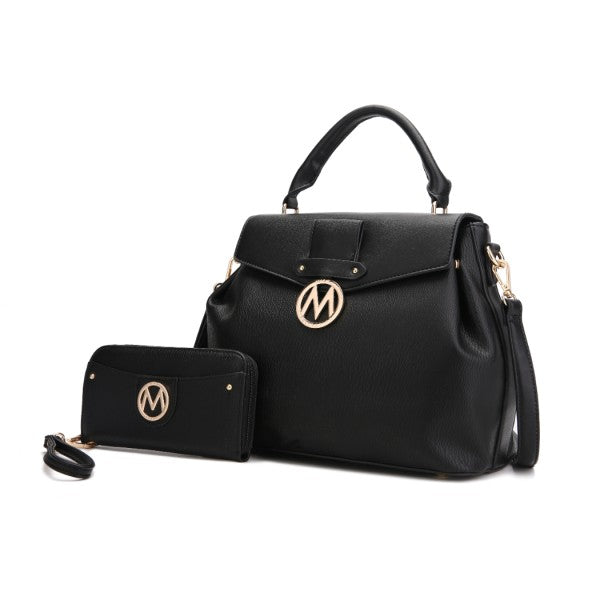 Aurora Vegan Leather Satchel and Wallet