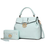 Aurora Vegan Leather Satchel and Wallet