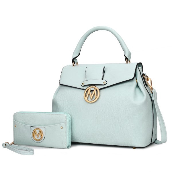 Aurora Vegan Leather Satchel and Wallet
