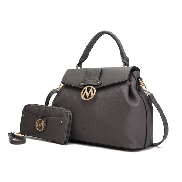 Aurora Vegan Leather Satchel and Wallet