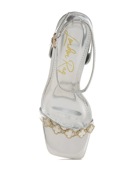 Ebina Charm Detail Spool Heels