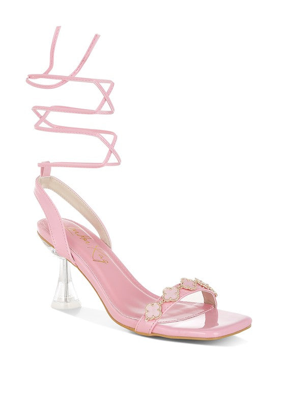 Ebina Charm Detail Spool Heels