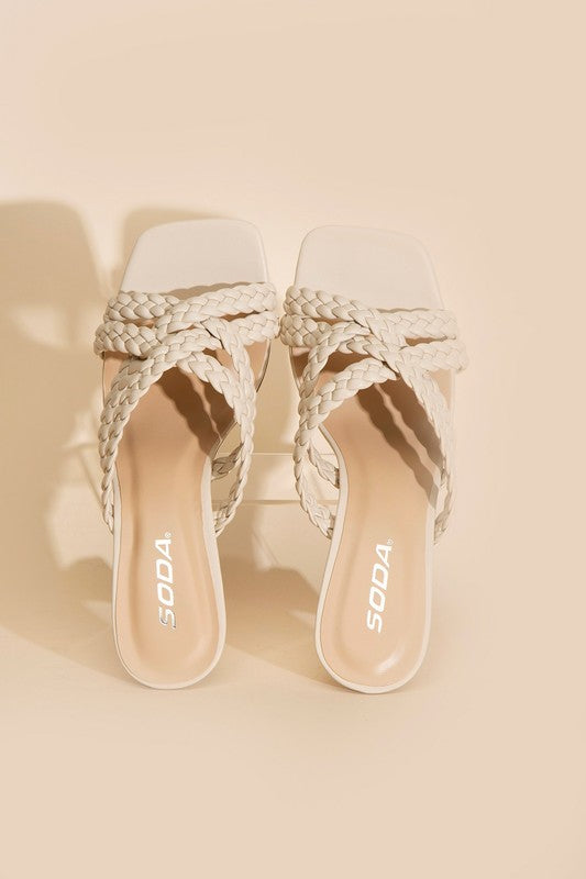 Kellan-S Double Cross Braided Heels