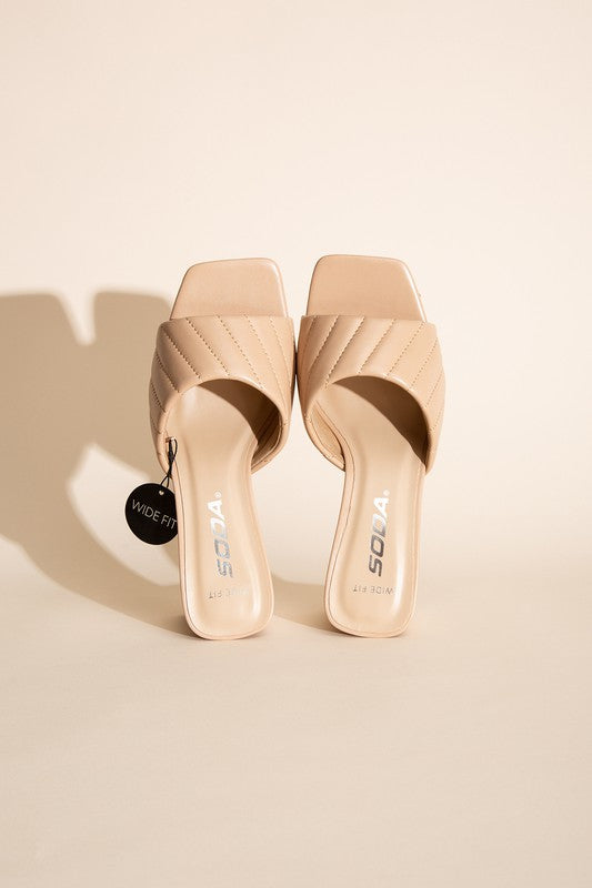 W-Nina Slide Mule Heels