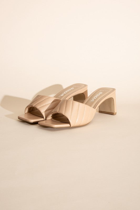 W-Nina Slide Mule Heels