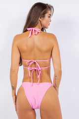 Two Piece Double Straps Sexy Cut-Out Bikini