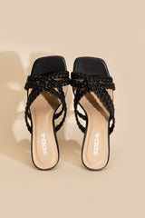 Kellan-S Double Cross Braided Heels