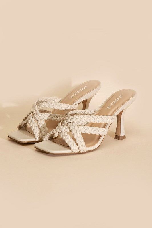 Kellan-S Double Cross Braided Heels