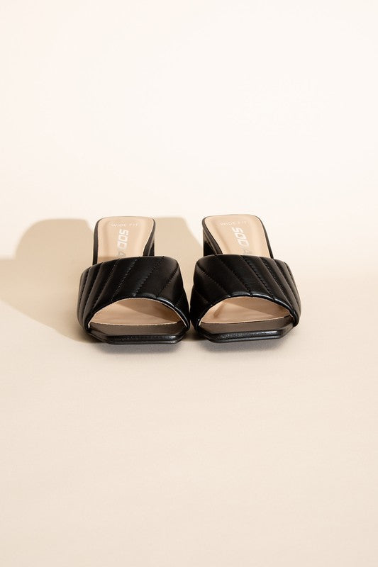 W-Nina Slide Mule Heels