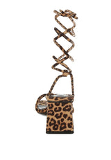 Piani Leopard Print Square Toe Heels