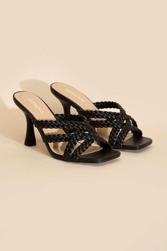 Kellan-S Double Cross Braided Heels